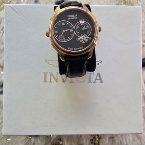Invicta Watch - Rare Automatic, Black/Rose Gold, Alligator Straps